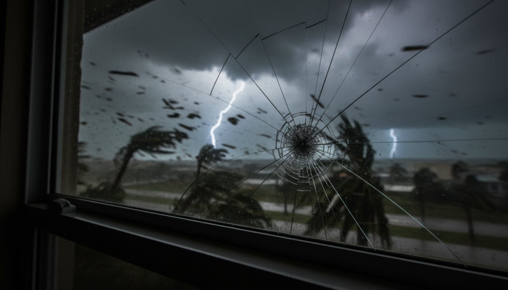can impact windows break during a hurricane or storm